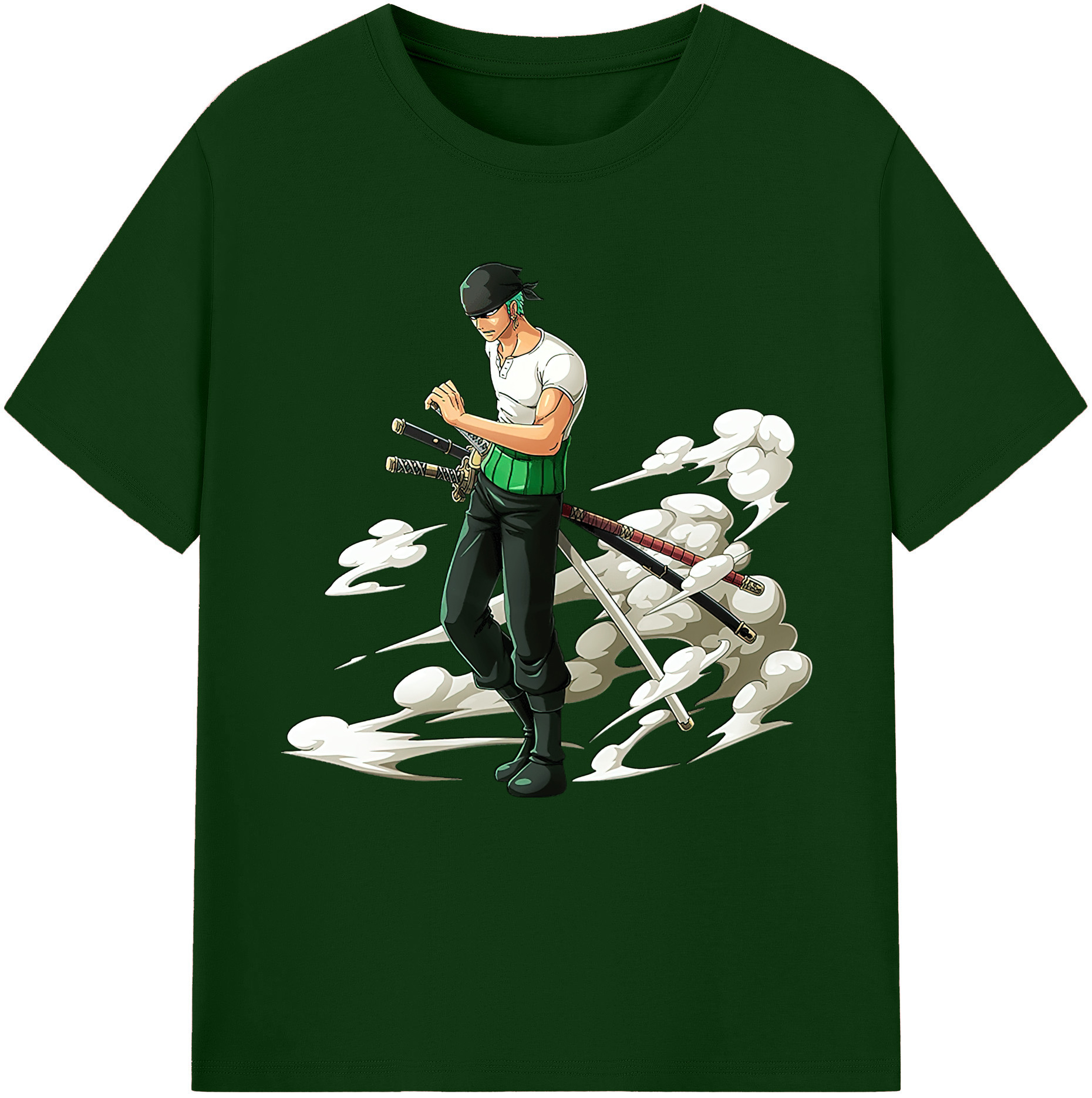 ワンピース ロロノア・ゾロ ONE PIECE Roronoa Zoro 綿100％半袖Tシャツ（フロントプリント）
